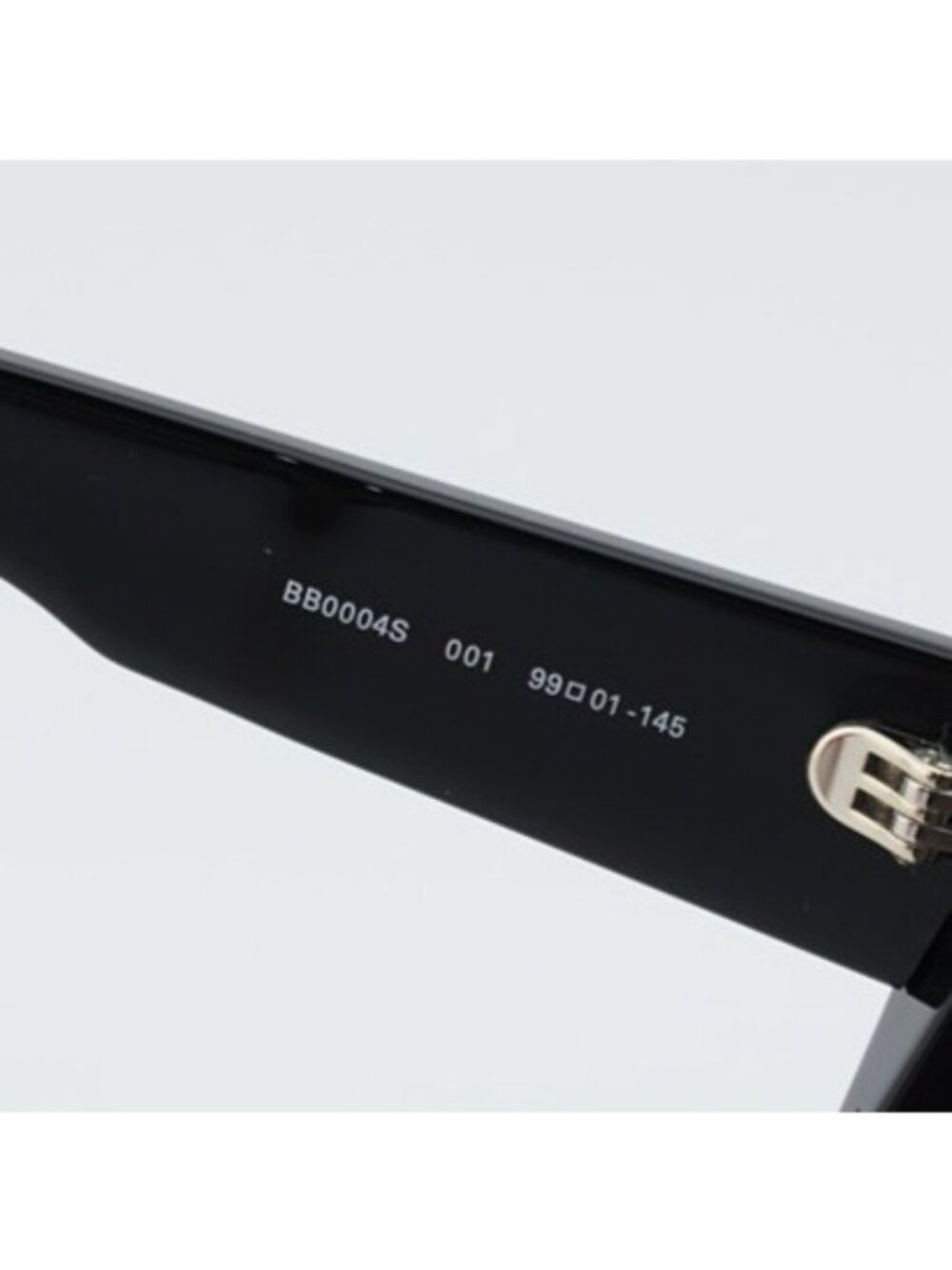 Balenciaga BB0004S 001 Semi Rim Sunglasses Black Shield Frame, Grey Lenses - Picture 4 of 10